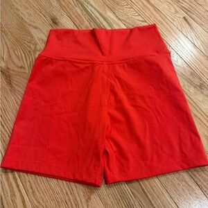 Daily Drills Women’s High-Waist Red Bike Shorts